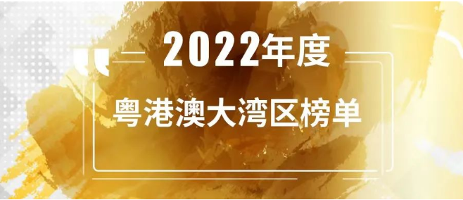 投中2022年度粤港澳大湾区榜单